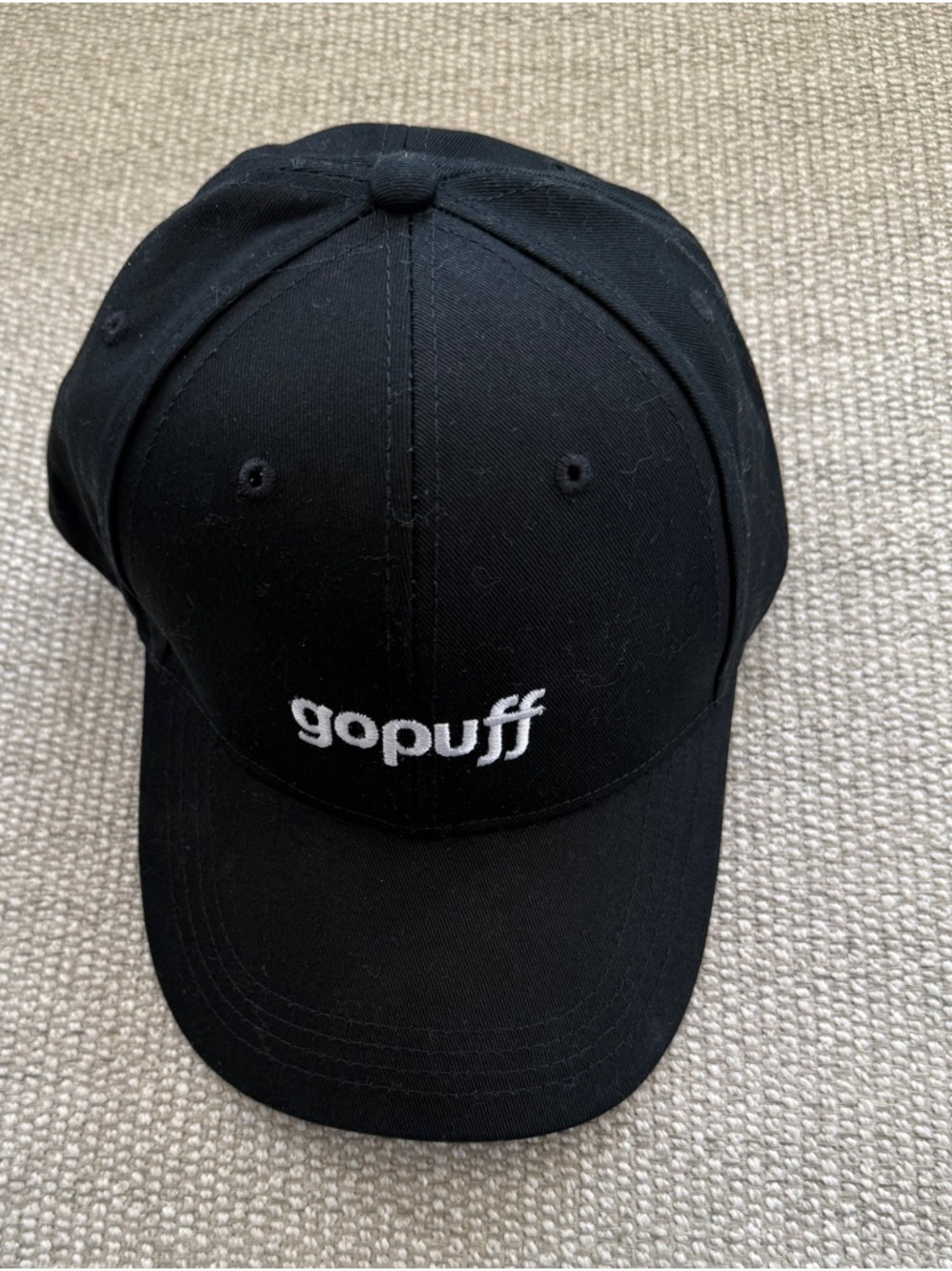 Embroidered NEW Go Puff Silver Adjustable Strap Black Baseball Cap